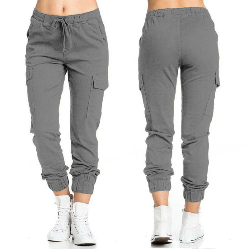 Jenna | Jogger Cargo Byxor med Dragsko