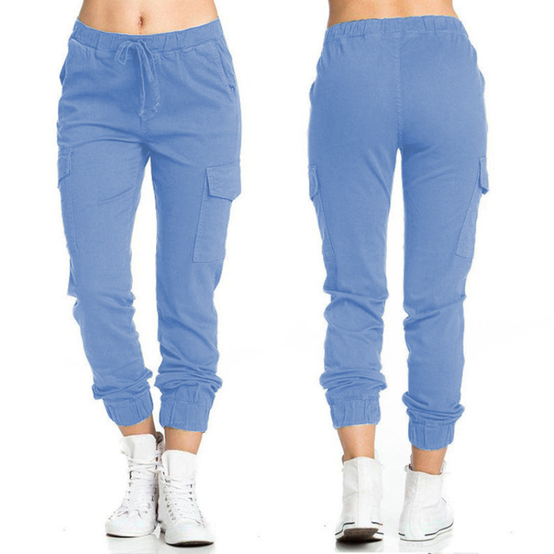 Jenna | Jogger Cargo Byxor med Dragsko